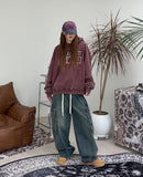 Eater Button Cargo Banding Denim Pants