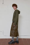eyelet leather bermuda pants