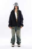 Hibbing hooded over denim jumper