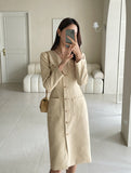 Median Tweed Button One Piece