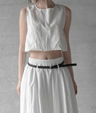 Cloud Nylon Crop Blouse