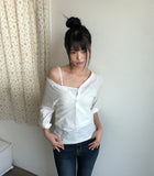 Turning Roll-up Three Quarter T-shirt