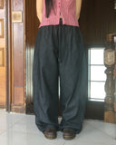 Tenshi Non-Fade Raw Fabric Two-Way Pin Tuck Banding Pants