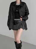 Wessel Wrinkle Loose Fit Satin Shirt