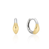 H-Subuni Silver (C) Gradient One-Touch Earrings