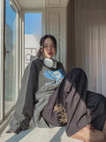 flame embroidered Carpenter Pants