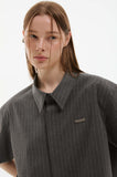 neat shoulder pad shirt