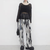 Ribin see-through knitwear