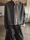 Flea Line Shoulder Wool Crop Cardigan