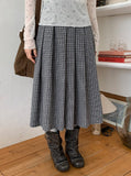 Ligon Diagonal Check Long Skirt