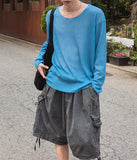Lea Cut-Off Boat Neck Knit