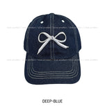 Ribbon Denim Ball Cap