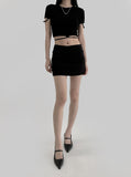 Libra Jersey Miniskirt