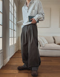 Ber Side Tuck Wide Pants