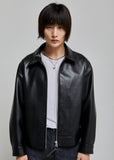 [Real Leather] Lambskin Overfit Single Jacket