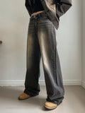 Betty Tin Beige Wide Denim Pants