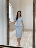 Clive Tweed Midi Skirt