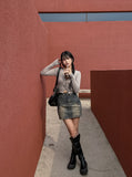Pie Vintage Cargo Mini Skirt