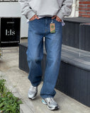 Organic wide denim pants