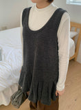 Rioki Pleats Sleeveless Knit One Piece