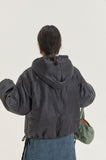 [BAONHAUS] Linmove Glossy Pocket Ribbon Hood Padding Jumper