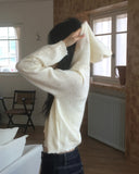 Rahe Punching Hood Button Knit Cardigan