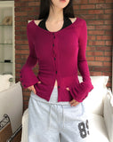 Luca V-neck Button Tencel Cardigan
