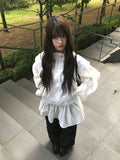 Bari Flower See-Through String Windbreaker Jacket