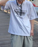 Bling lettering short sleeve t-shirt