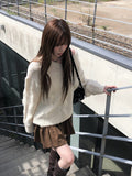 Empty Suede Frill Banding Mini Skirt