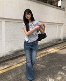 Yonning Check Short Sleeve Blouse