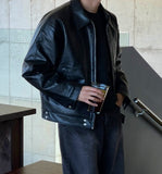 Fade leather jacket