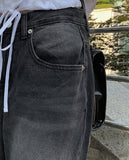 Toku Black Washing Wide Pants
