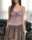 Rosy Mood Lace Ribbon Sleeveless