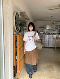 Tyoi Ribbon Printing Short Sleeve Tee