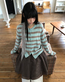Mael Stripe Knit Cardigan