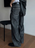 Linen denim wide