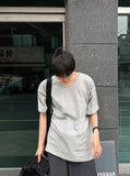 Jun Inner U-Neck Washing Short Sleeve Tee