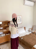 Away Wool Vintage Nordic Jacquard Knit Cardigan