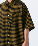 Seersucker Check Half Shirt