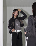 [Scarf Set] Pring Flower Printed Round Long Sleeve T-shirt