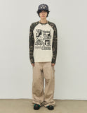 4 CATS Camo Raglan Long Sleeve T-Shirt