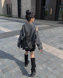 Mino banding flare mini skirt