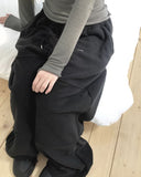 Chiri Wool V-neck Button Long Sleeve T-shirt