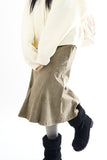 Moss garment washed skirt