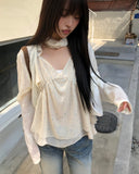 Boohin Chiffon Frill Sleeveless Blouse