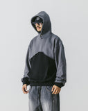 Wave Color Block Snap Hoodie