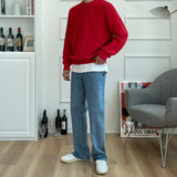 Dunce Wide Slit Denim Pants