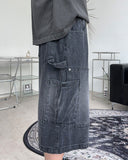 Berin Rivet Cargo Bermuda Denim Pants