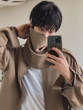 With scarf blouson